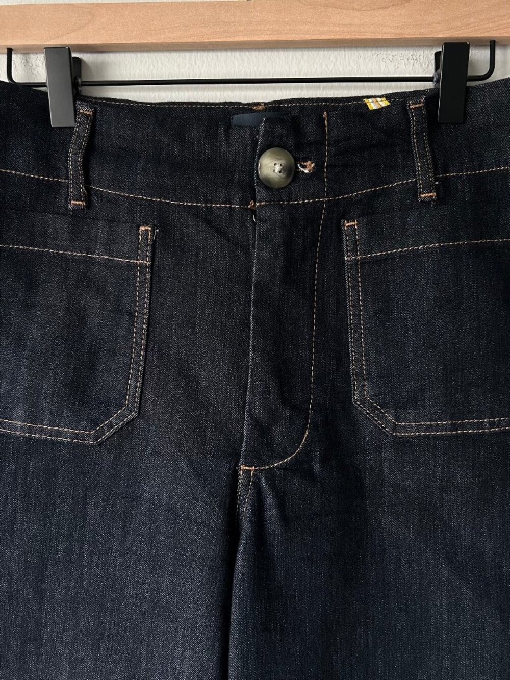 Maeve Anthropologie Colette Wide Leg Cropped Jeans Women 28 Dark Wash - Picture 4 of 11